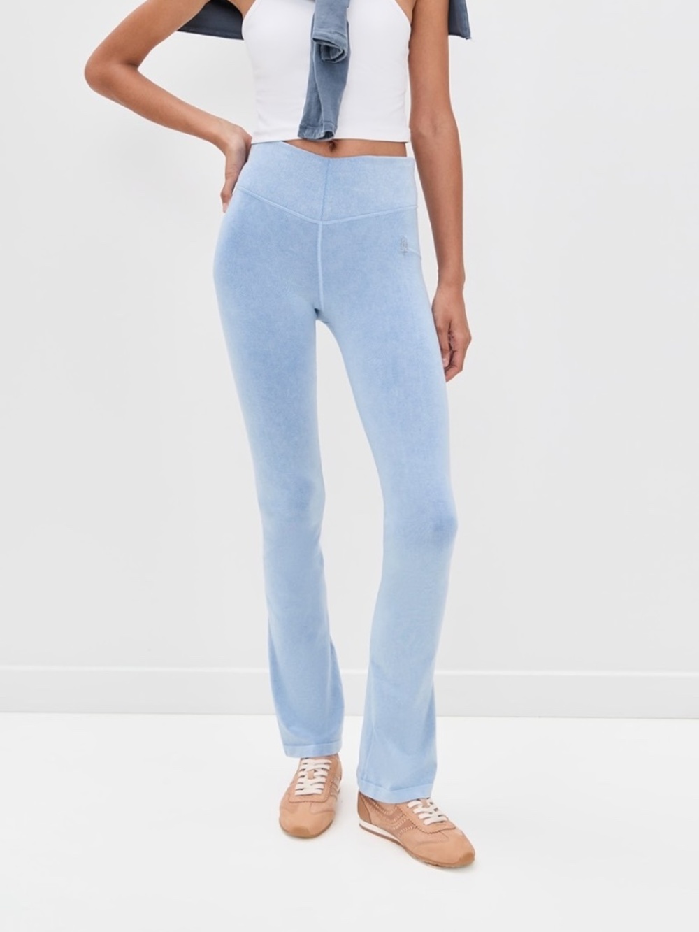 NWT FP Movement by Free People Go To Smooth Leggings - Washed Denim Blue | XL